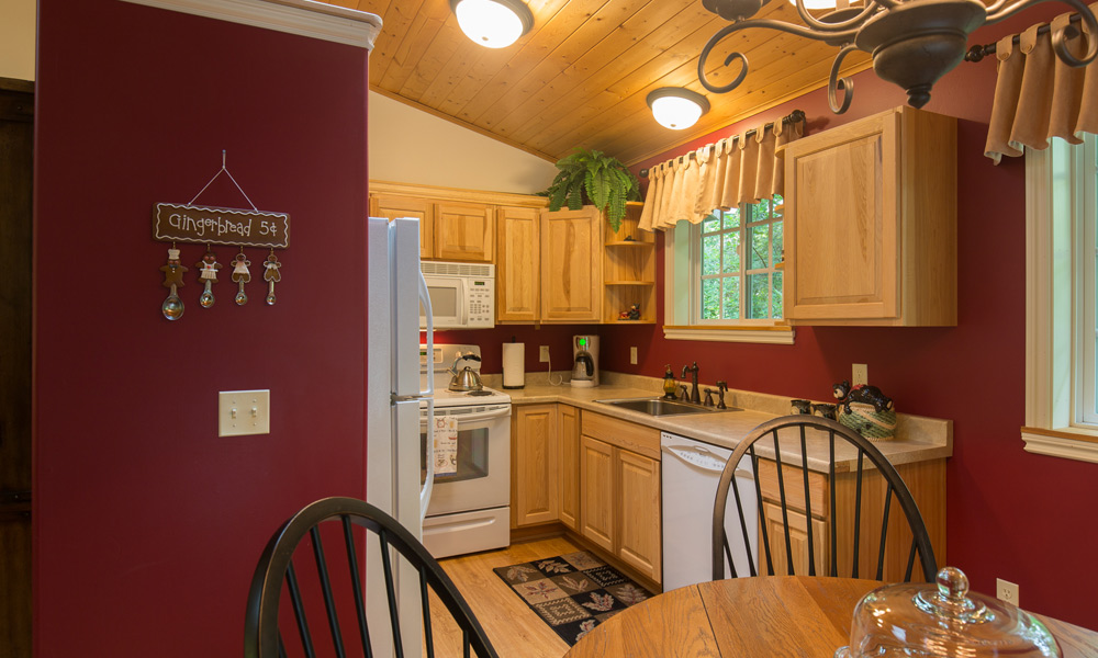 whimsical bear cottage kitchen