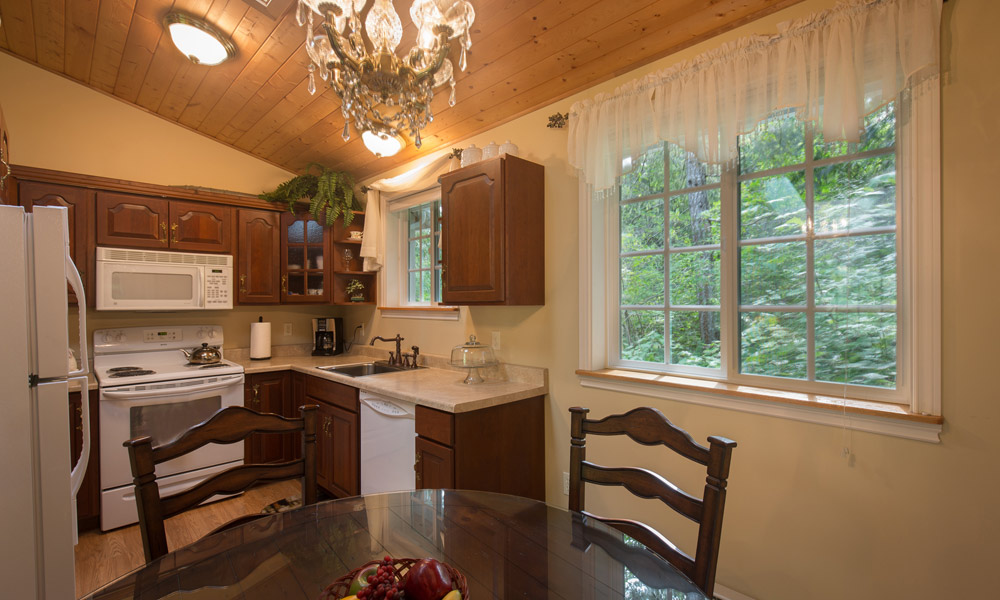 forest romance cottage dining room