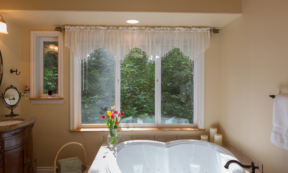 forest romance cottage bathroom